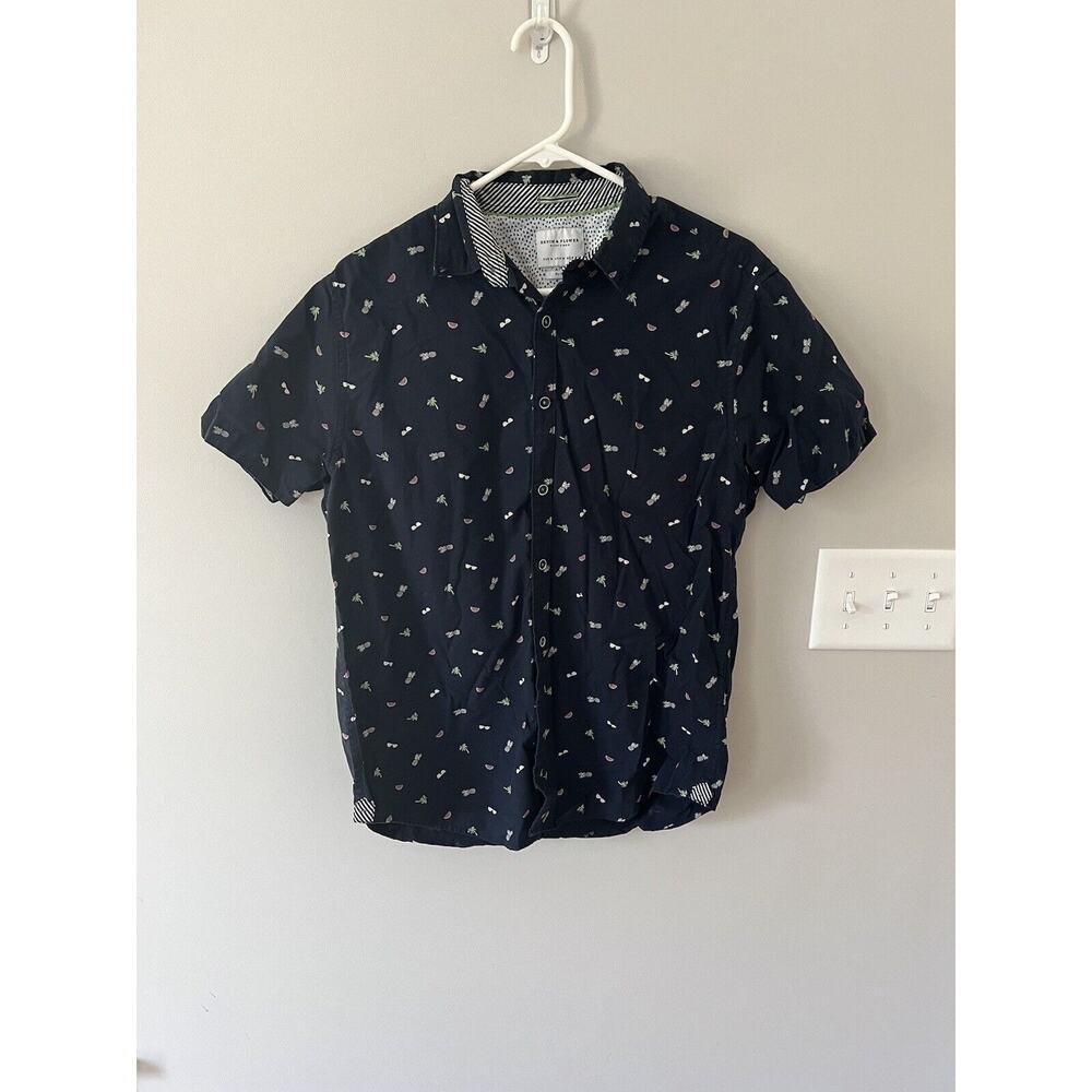 Denim And Flower Ricky Singh Slim Fit Sunglasses Pineapple Button Down Shirt